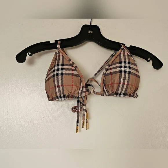 Burberry Tan Plaid Bikini Top - Picture 3 of 6